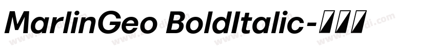 MarlinGeo BoldItalic字体转换